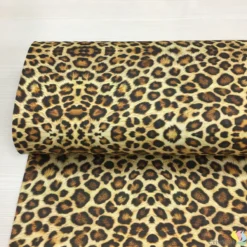Leopar Dijital Panama Keten Kumaş