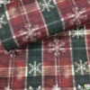 Christmas Tartan Snowflake Dijital Panama Keten Kumaş
