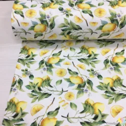 Fresh Lemon Grove Dijital Panama Keten Kumaş - Görsel 3