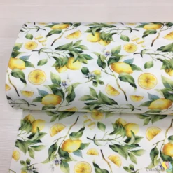Fresh Lemon Grove Dijital Panama Keten Kumaş - Görsel 2