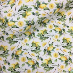 Fresh Lemon Grove Dijital Panama Keten Kumaş