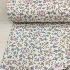 Soft Floral Breeze %100 Pamuk Nevresimlik Poplin Kumaş - Görsel 3