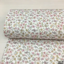 Soft Floral Breeze %100 Pamuk Nevresimlik Poplin Kumaş - Görsel 3