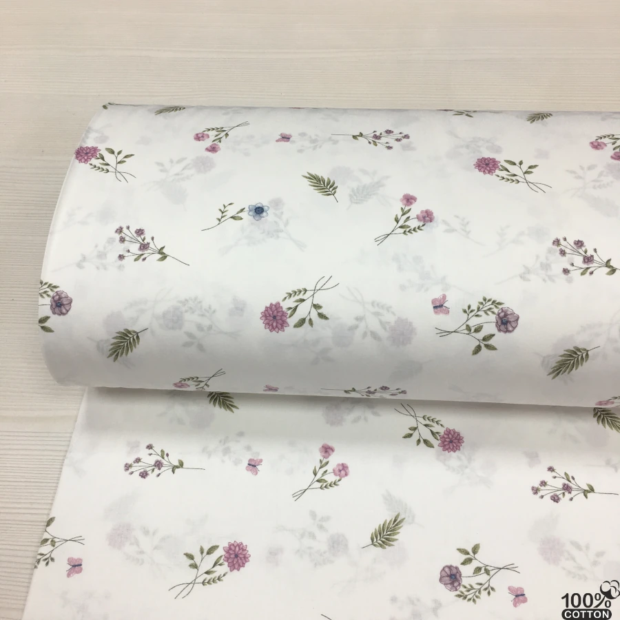 Rosy Meadow %100 Pamuk Nevresimlik Poplin Kumaş