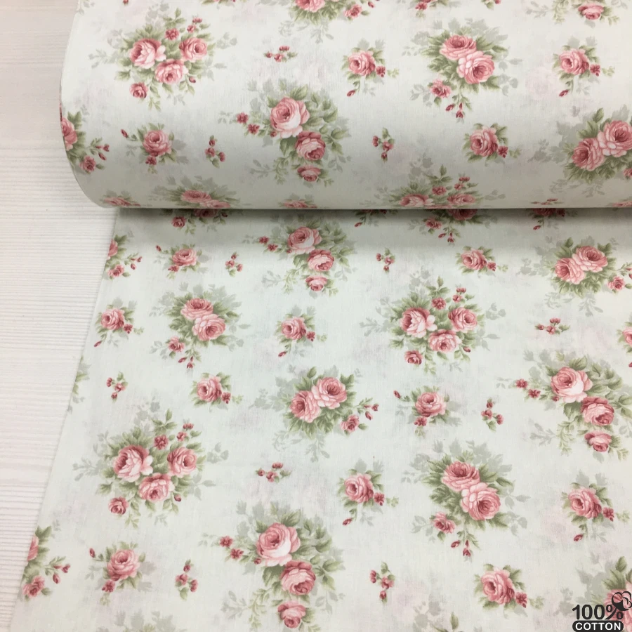 Palace Roses %100 Pamuk Nevresimlik Poplin Kumaş - Görsel 3