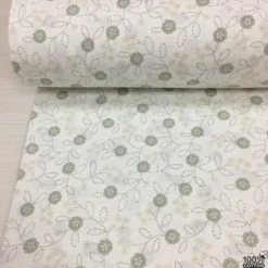 Vintage Stitched %100 Pamuk Nevresimlik Poplin Kumaş - Görsel 8