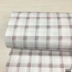 Floral Check %100 Pamuk Nevresimlik Poplin Kumaş - Görsel 2