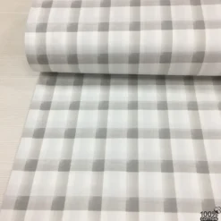 Floral Check %100 Pamuk Nevresimlik Poplin Kumaş - Görsel 5