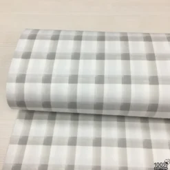 Floral Check %100 Pamuk Nevresimlik Poplin Kumaş - Görsel 4