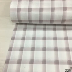 Floral Check %100 Pamuk Nevresimlik Poplin Kumaş - Görsel 3