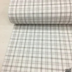 Leaf & Plaid %100 Pamuk Nevresimlik Poplin Kumaş - Görsel 3