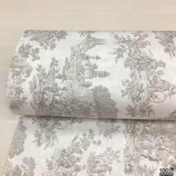 Toile de Jouy %100 Pamuk Nevresimlik Poplin Kumaş - Görsel 3