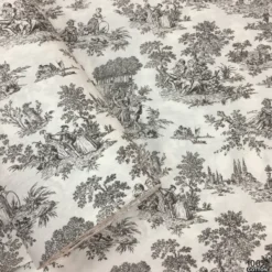 Toile de Jouy %100 Pamuk Nevresimlik Poplin Kumaş