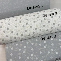 Vintage Stitched %100 Pamuk Nevresimlik Poplin Kumaş - Görsel 9