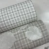 Leaf & Plaid %100 Pamuk Nevresimlik Poplin Kumaş