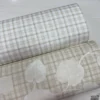 Leaf & Plaid %100 Pamuk Nevresimlik Poplin Kumaş