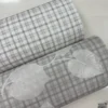 Leaf & Plaid %100 Pamuk Nevresimlik Poplin Kumaş
