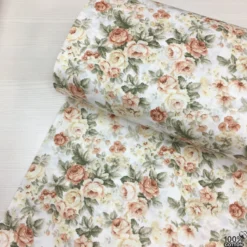 Shabby Chic %100 Pamuk Nevresimlik Poplin Kumaş - Görsel 2