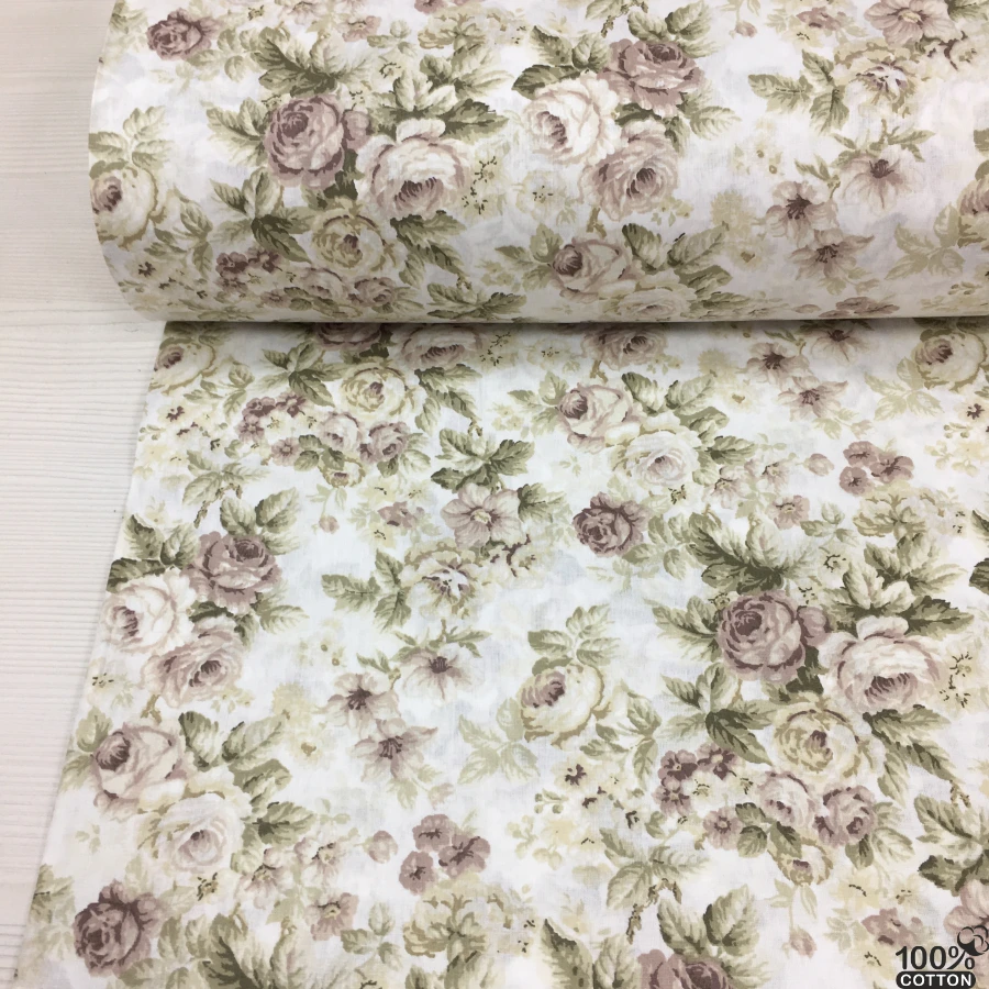 Shabby Chic %100 Pamuk Nevresimlik Poplin Kumaş - Görsel 4