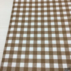 Kahve Büyük Pötikare (1 cm) Poplin Kumaş - Görsel 2