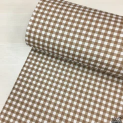 Kahve Büyük Pötikare (1 cm) Poplin Kumaş - Görsel 5